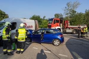 Ein Schwerverletzter bei Unfall auf der L114