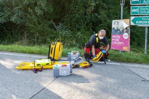 Ein Schwerverletzter bei Unfall auf der L114