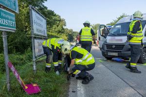 Ein Schwerverletzter bei Unfall auf der L114