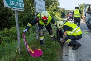 Ein Schwerverletzter bei Unfall auf der L114