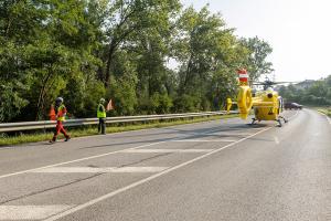 Ein Schwerverletzter bei Unfall auf der L114