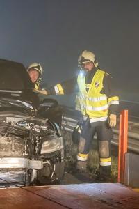Wildschweine verirren sich auf die B37a - Verkehrsunfall