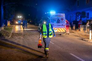 Junger Fahrzeuglenker rast mit seinem BMW durch Gneixendorf und prallt gegen einen Baum