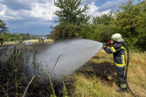 Vegetationsbrand in Mauterner Kaserne - Bundesheer leistet Vorarbeit