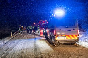 Verkehrsunfall bei Rastenberg - Zwei Verletzte bei Schneeglätte