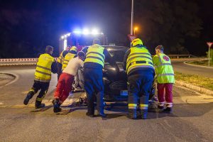Verkehrsunfall auf der B37 beim Schnitzel Drive In